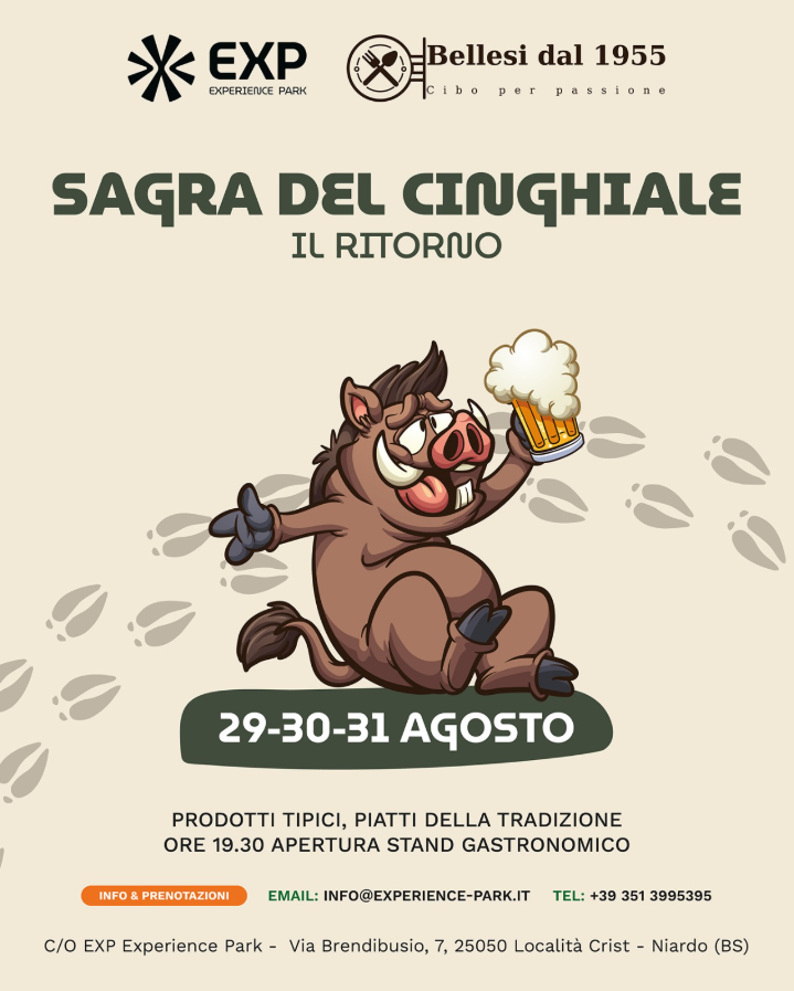 Locandina Sagra del Cinghiale di Niardo