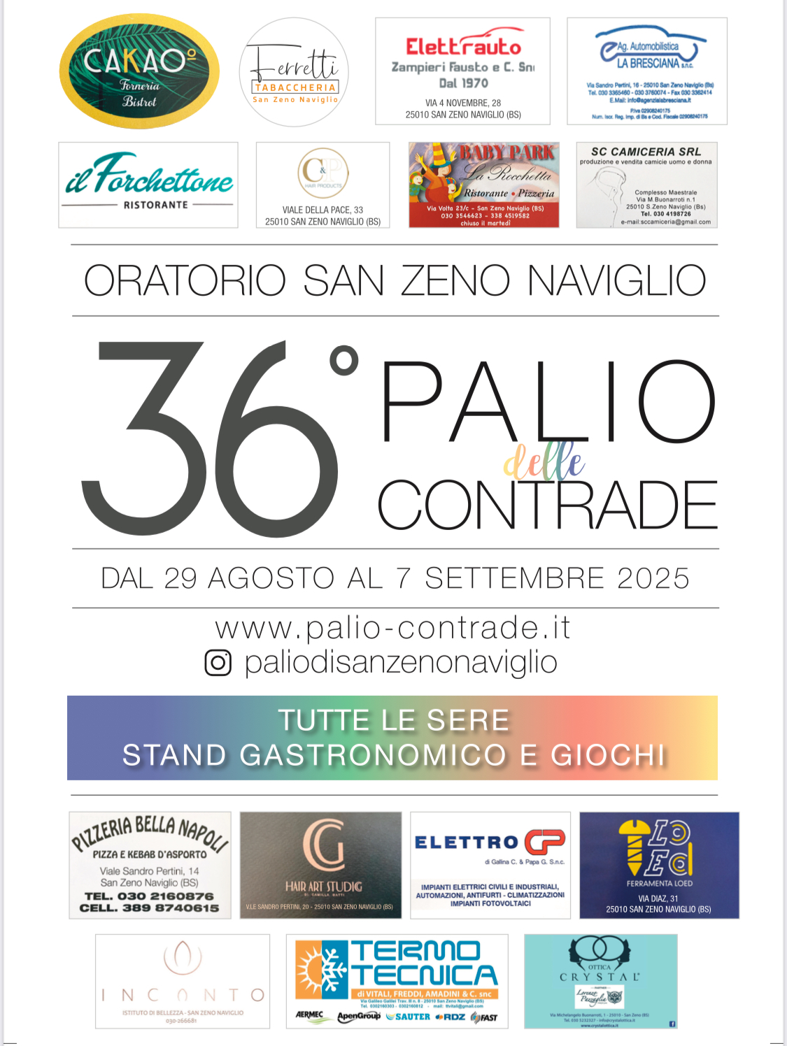 Locandina Palio delle Contrade