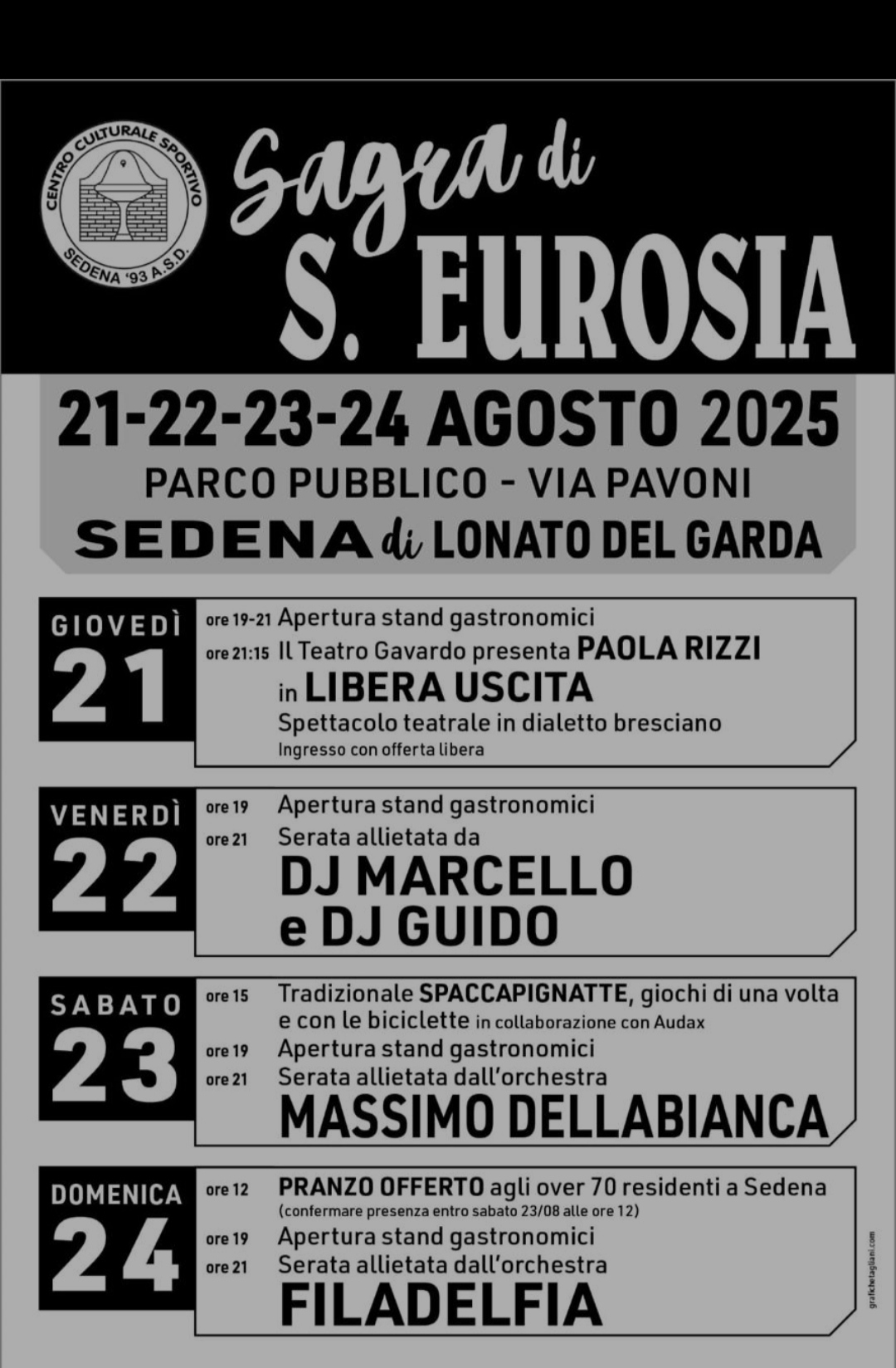 Locandina Sagra di S. Eurosia