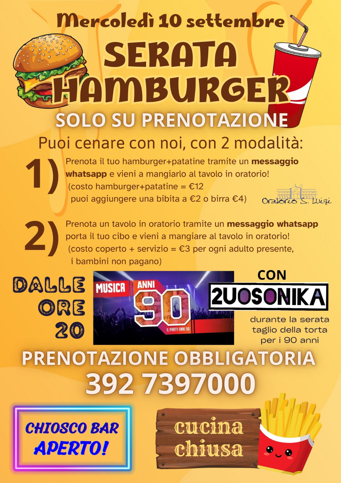 Locandina Serata Hamburger