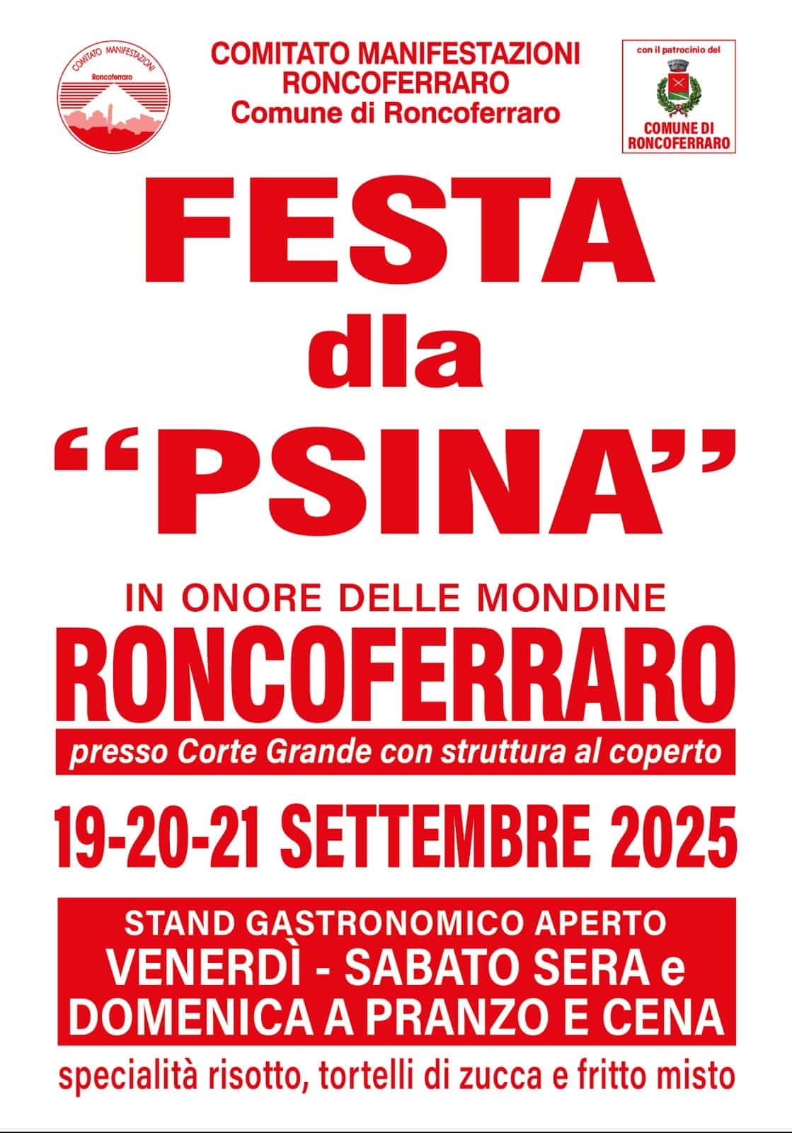 Locandina Festa dal Psina