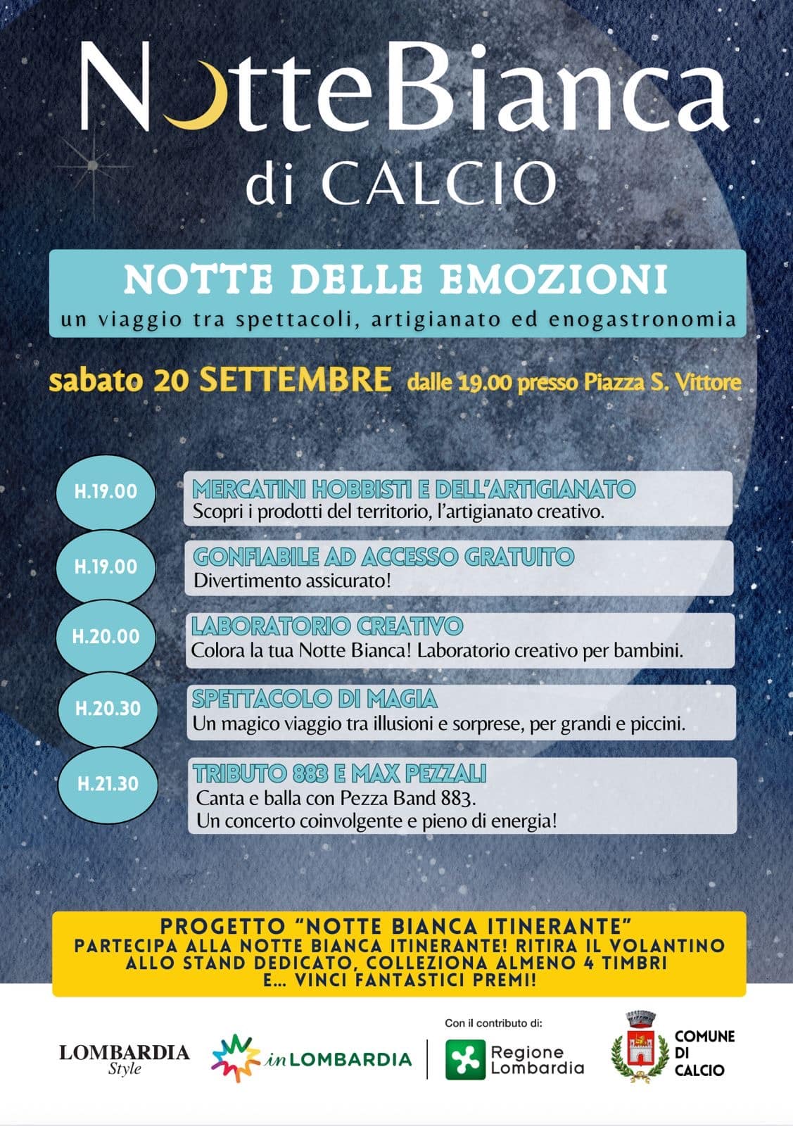 Locandina Notte Bianca delle Emozioni