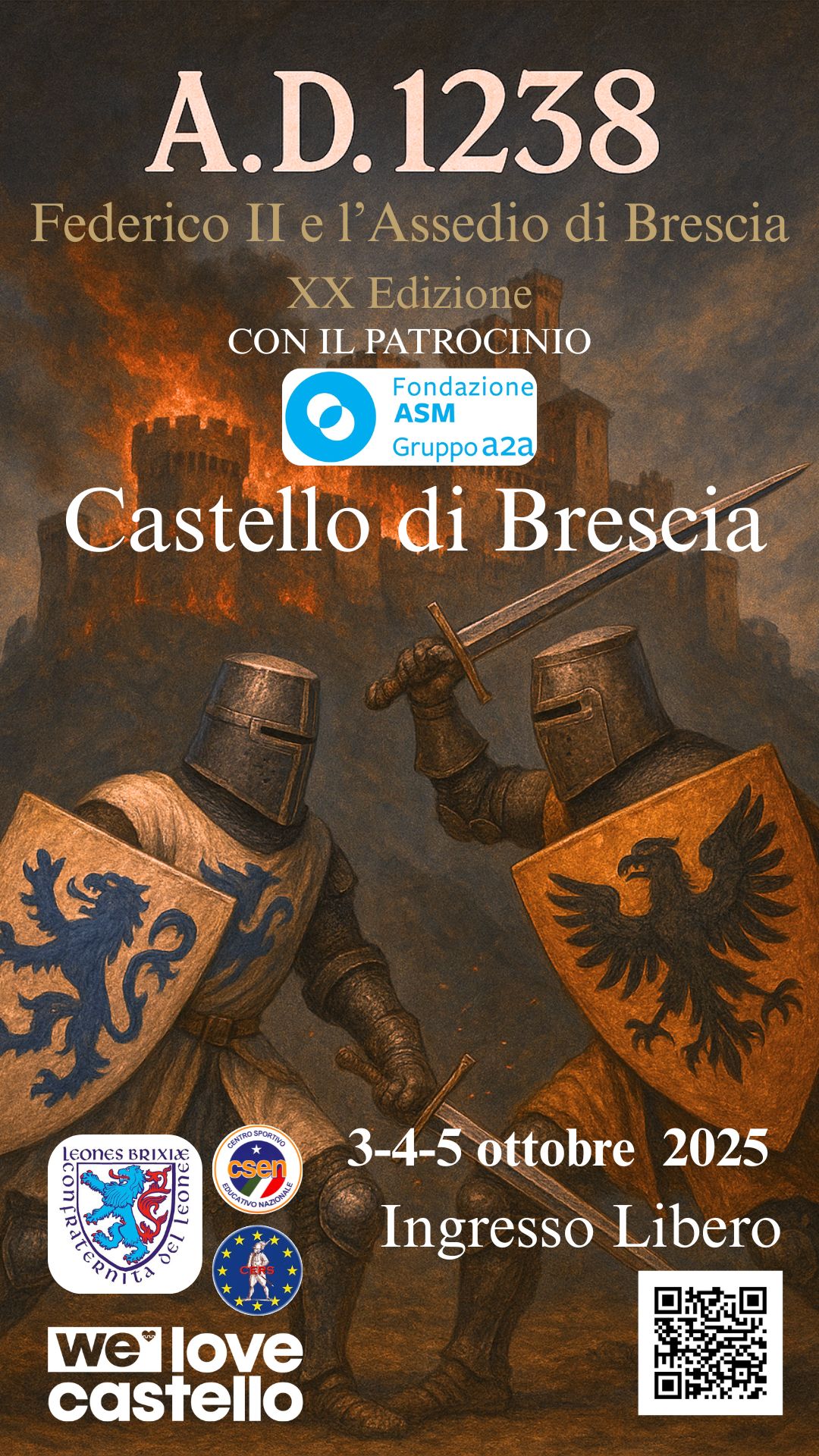 Locandina A.D. 1238 Federico II e l'assedio di Brescia