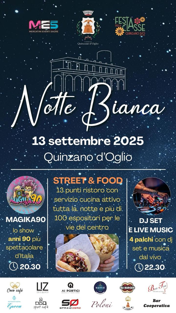 Locandina Notte Bianca di Quinzano d'Oglio