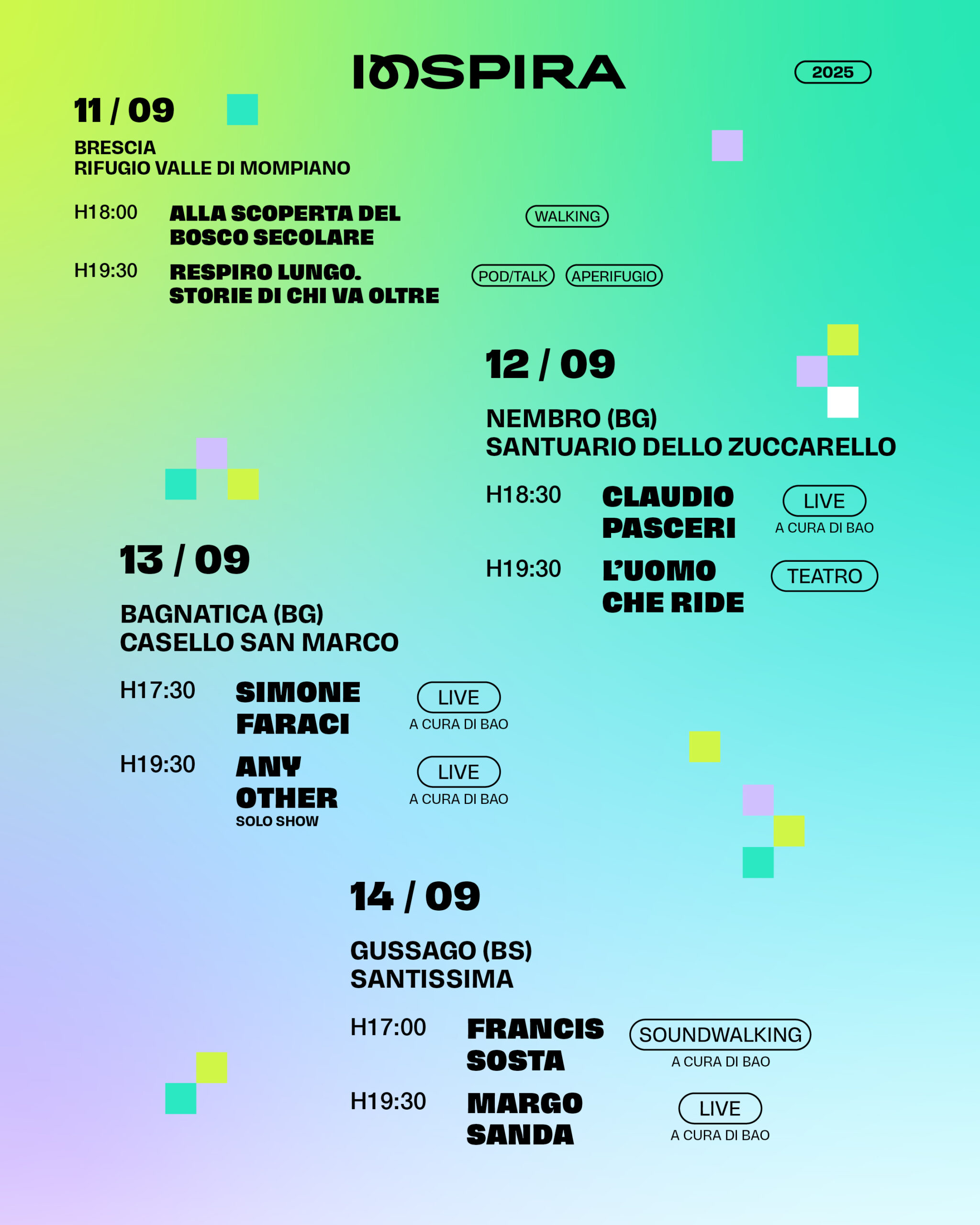 Locandina InSPIRA: Il Festival su La Via delle Sorelle - Brescia
