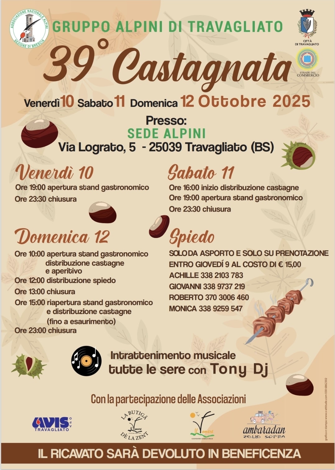 Locandina Castagnata a Travagliato