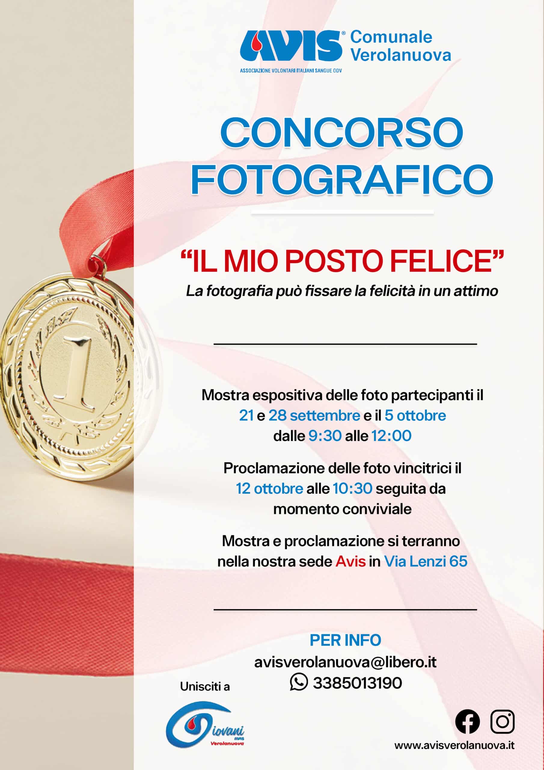Locandina Concorso fotografico Avis Verolanuova