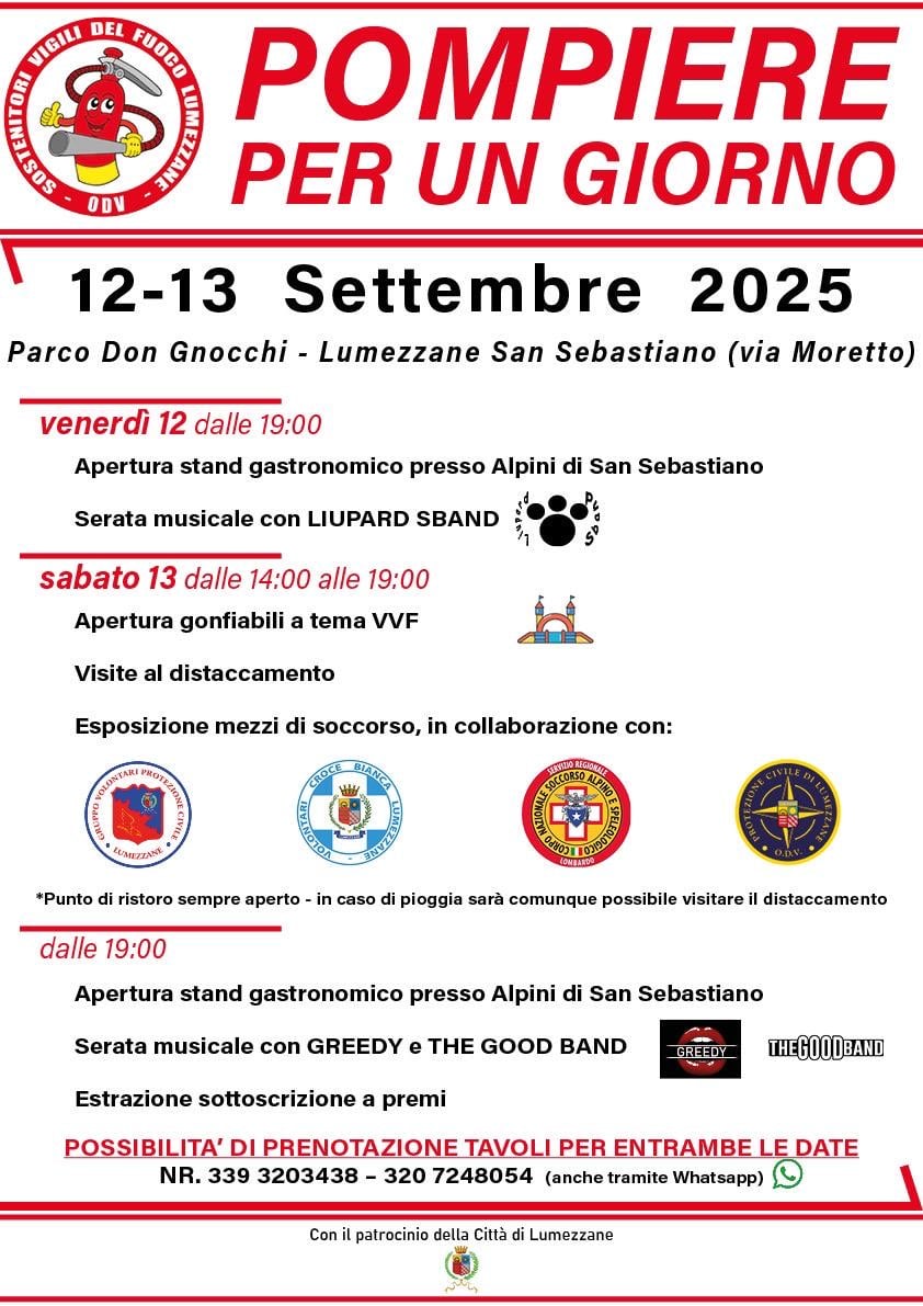 Locandina Pompiere per un giorno