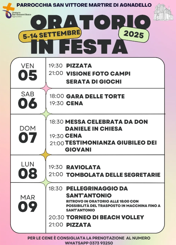 Locandina Oratorio in Festa
