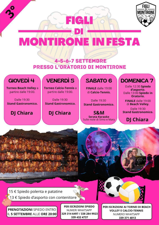 Locandina Figli di Montirone in Festa