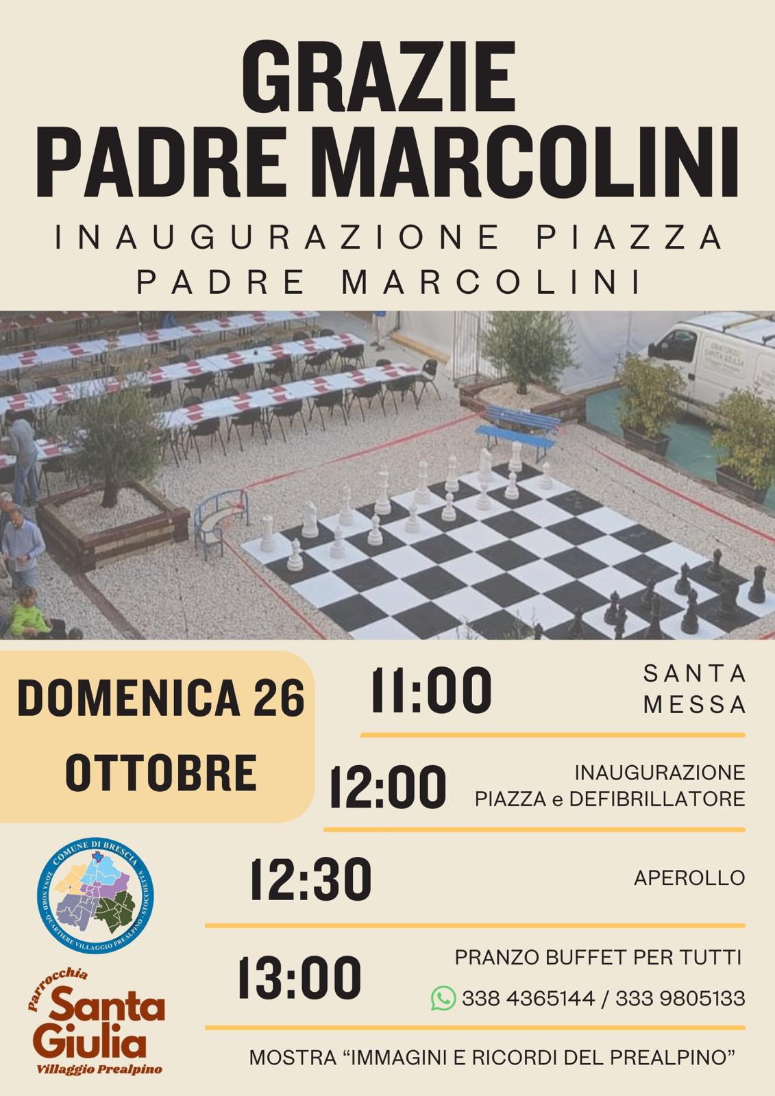 Locandina Grazie Padre Marcolini