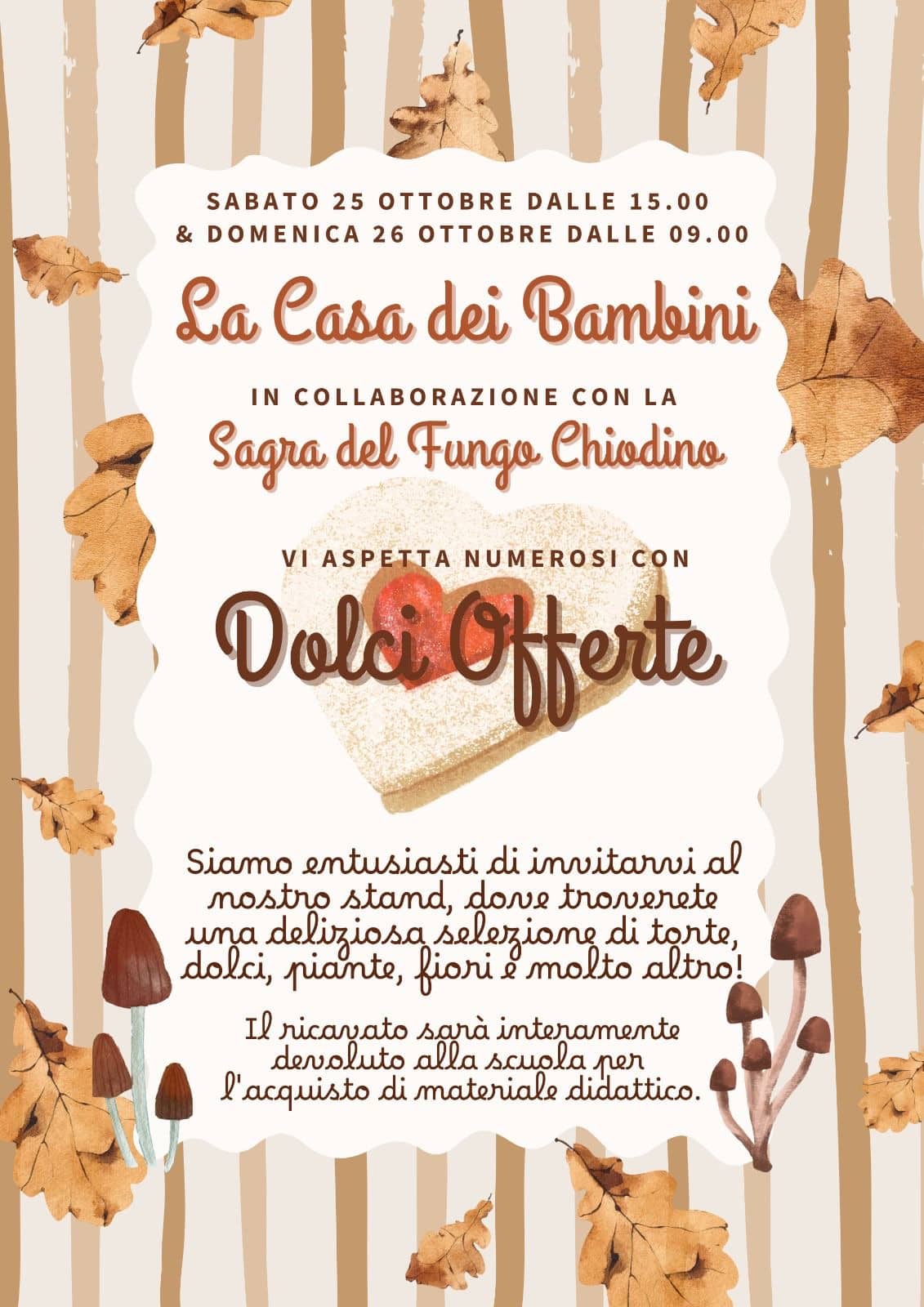 Locandina Attività ludiche alla festa del chiodino