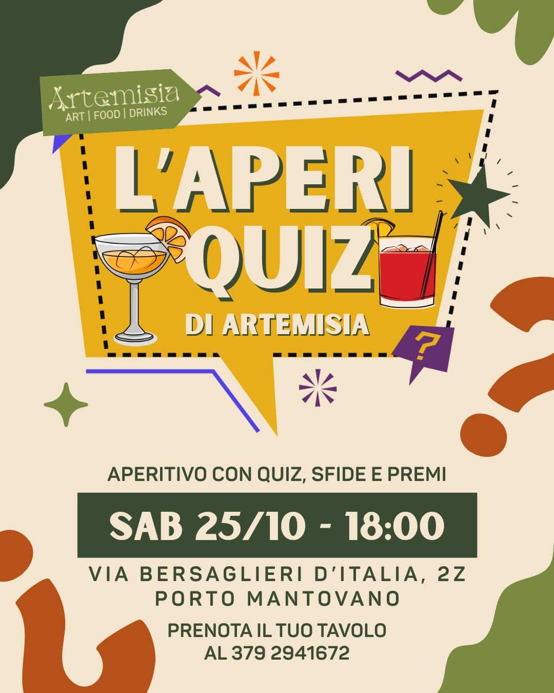Locandina L'Aperiquiz di Artemisia