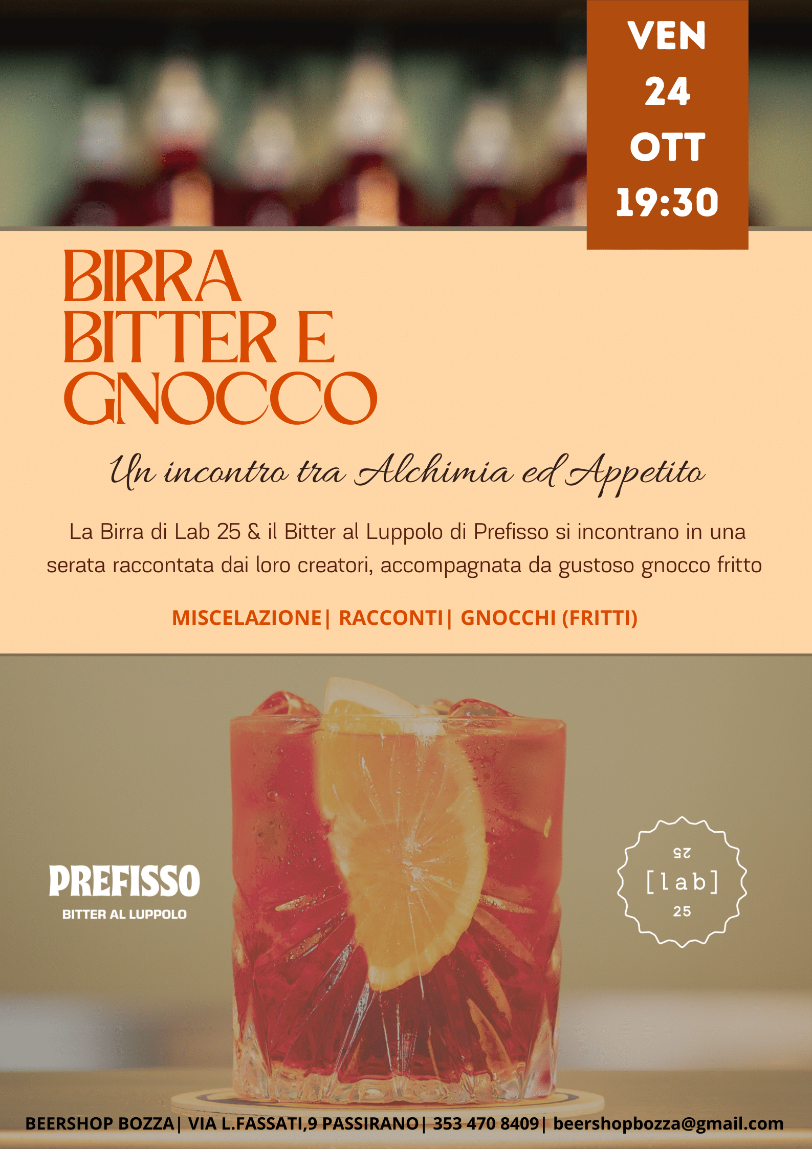 Locandina Birra bitter gnocco