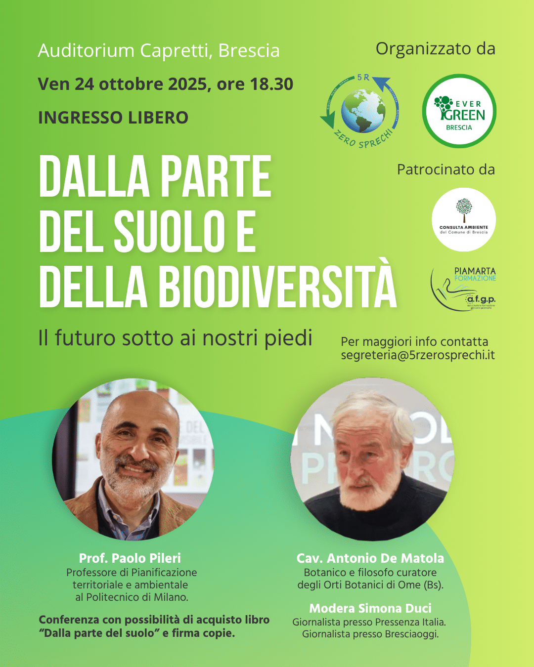 Locandina Dalla parte del suolo e della biodiversità