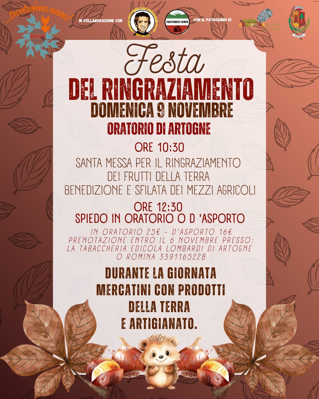 Locandina Festa del Ringraziamento