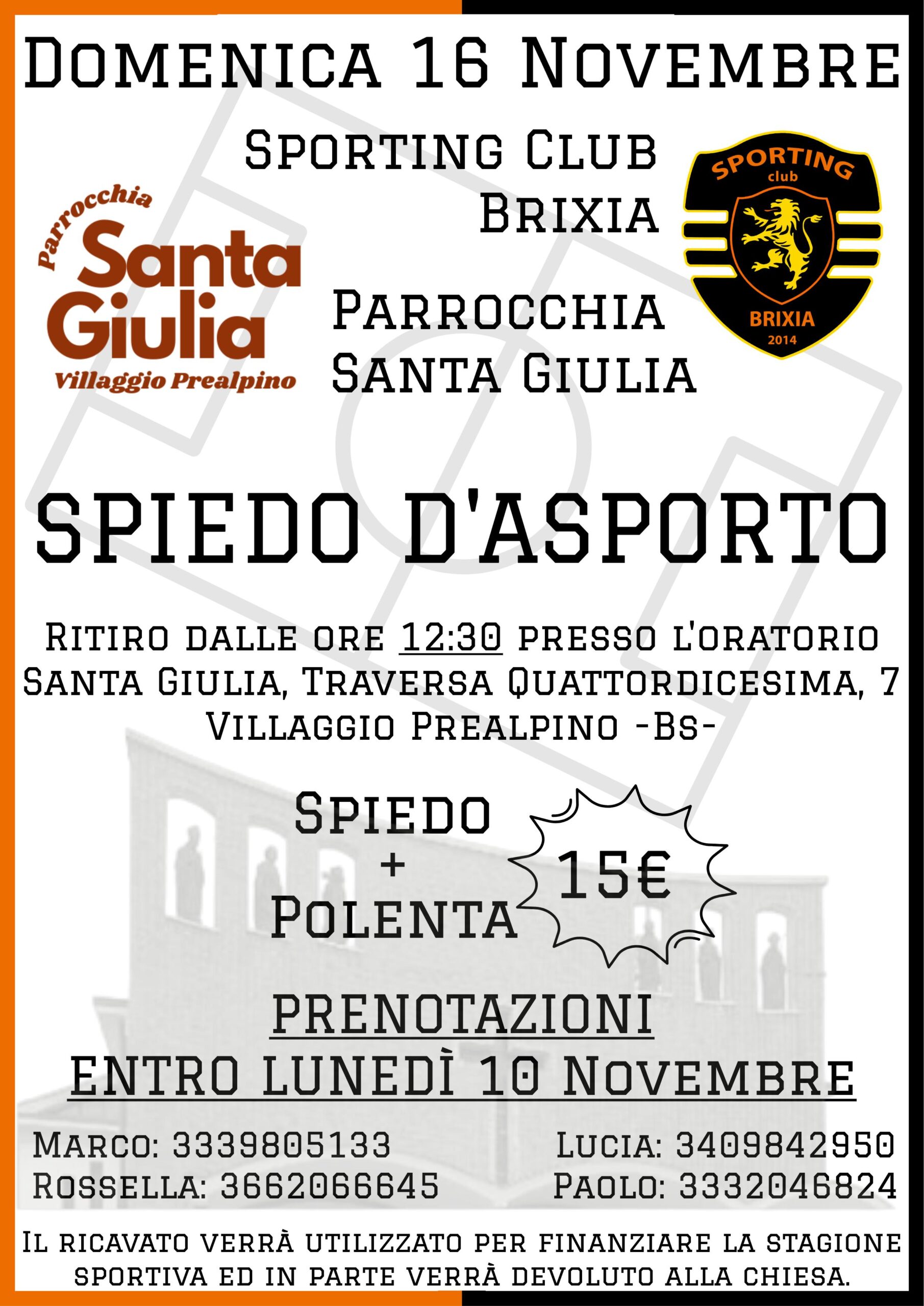 Locandina Spiedo da asporto Brescia Brixia