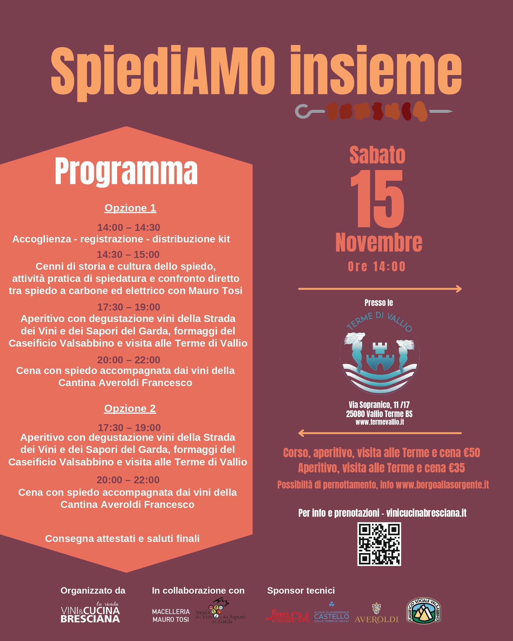 Locandina SpiediAMO inseme alle Terme di Vallio