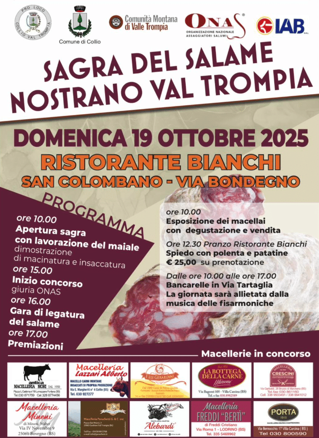 Locandina Sagra del Salame Nostrano Val Trompia
