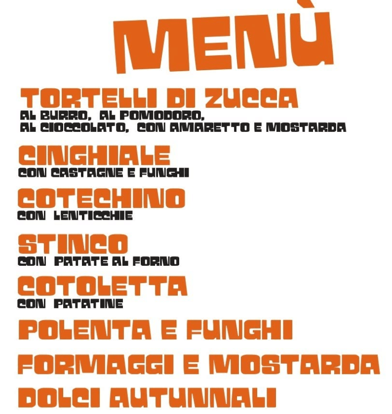 Sagra del Tortello di Zucca a Rivarolo Mantovano - menù