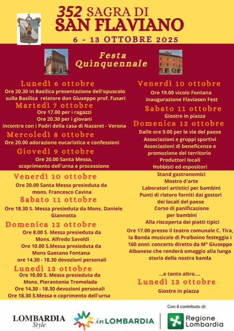 Locandina Festa di San Flaviano a Pralboino