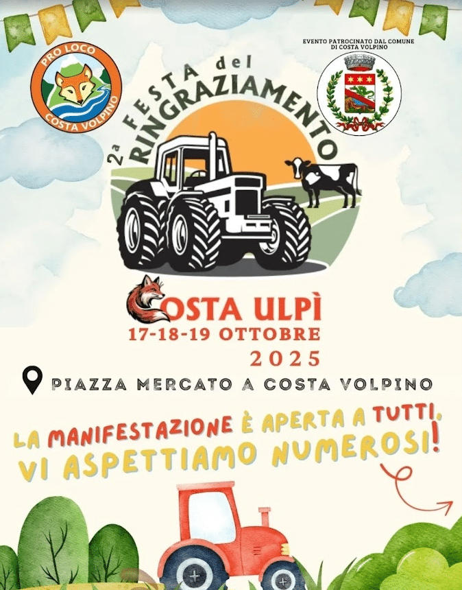 Locandina Festa del ringraziamento a Costa Volpino