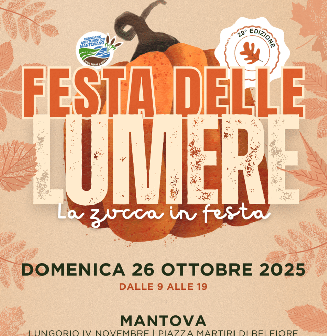 Locandina Festa delle Lumere - La magia della zucca a Mantova
