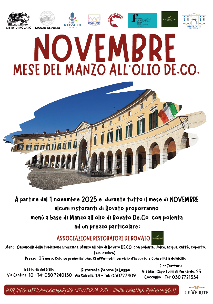 Locandina Novembre mese del manzo all'olio di Rovato