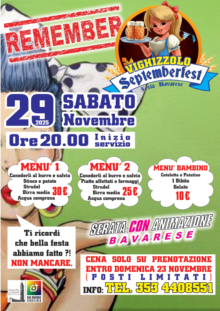 Locandina Remember Vighizzolo Septemberfest