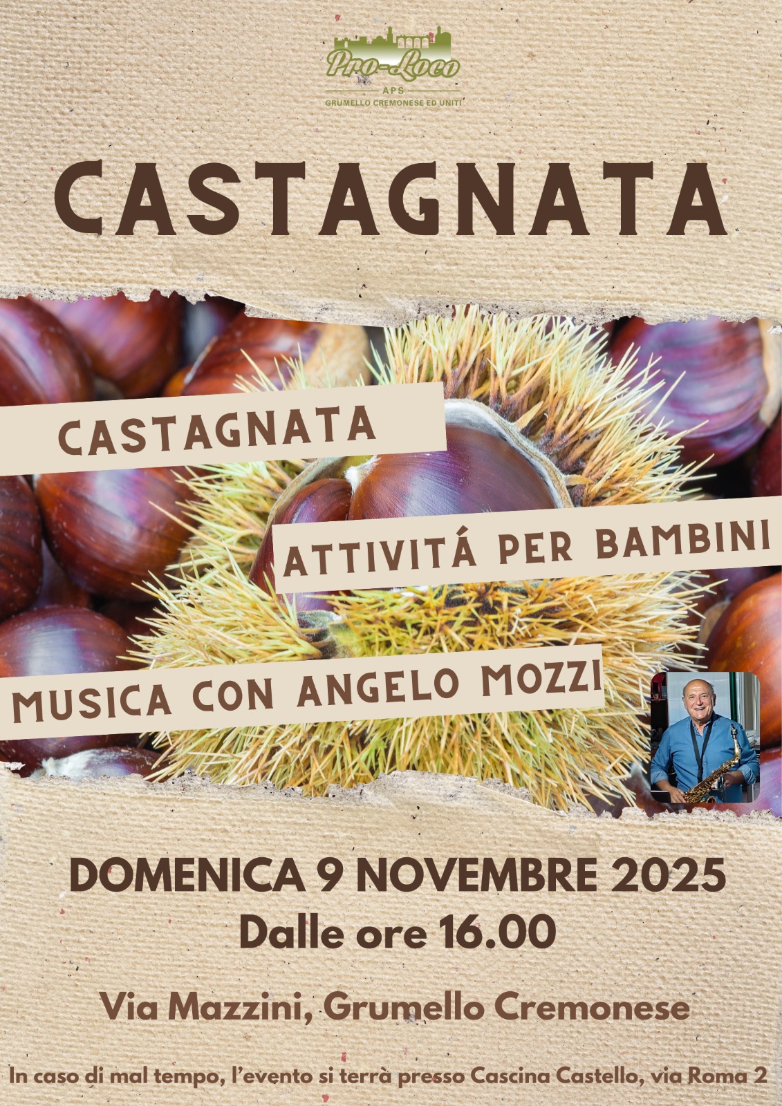 Locandina Castagnata a Grumello Cremonese