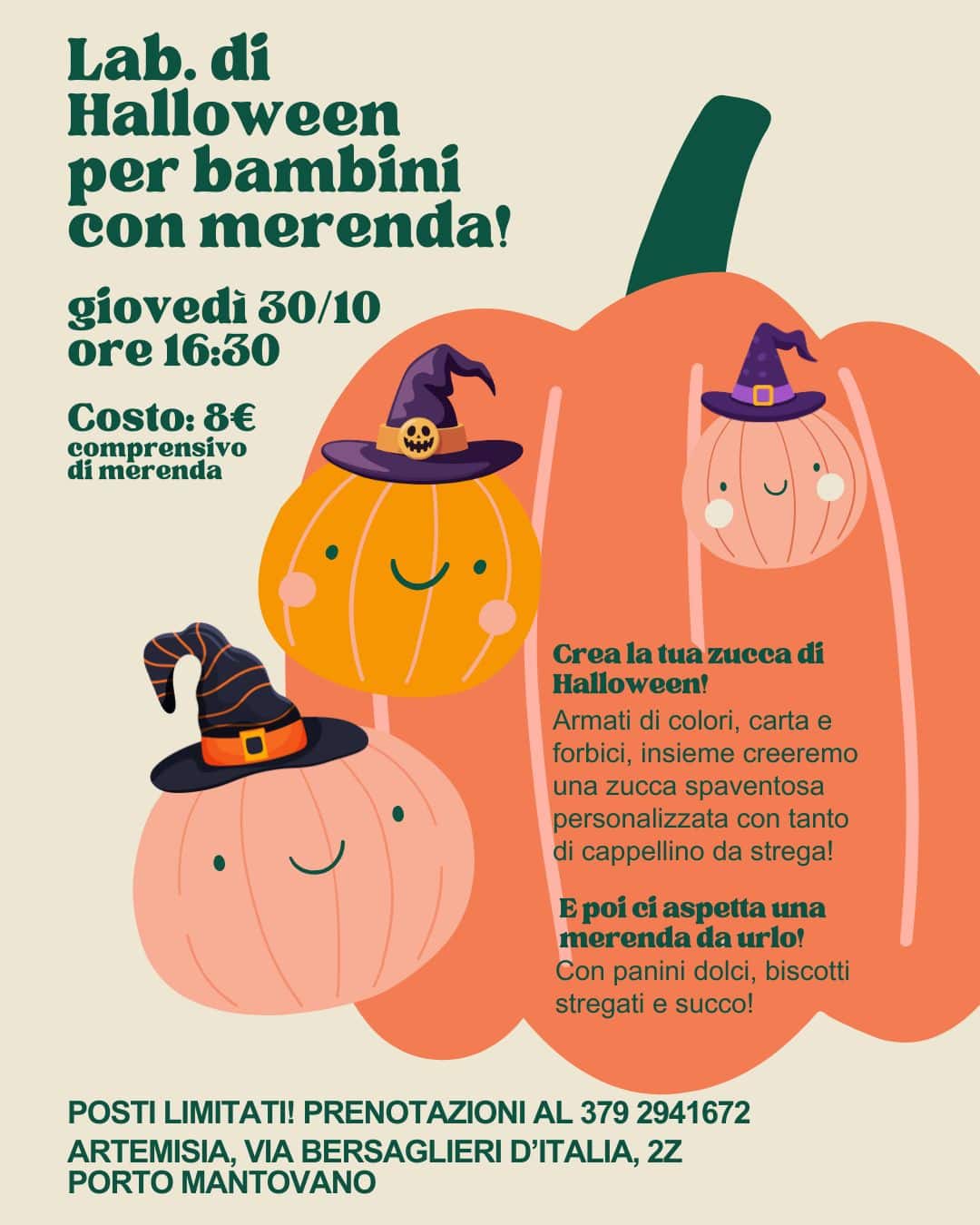 Locandina Crea la tua zucca di Halloween