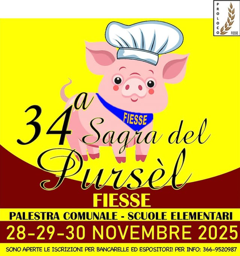 Locandina Sagra del Pursèl a Fiesse