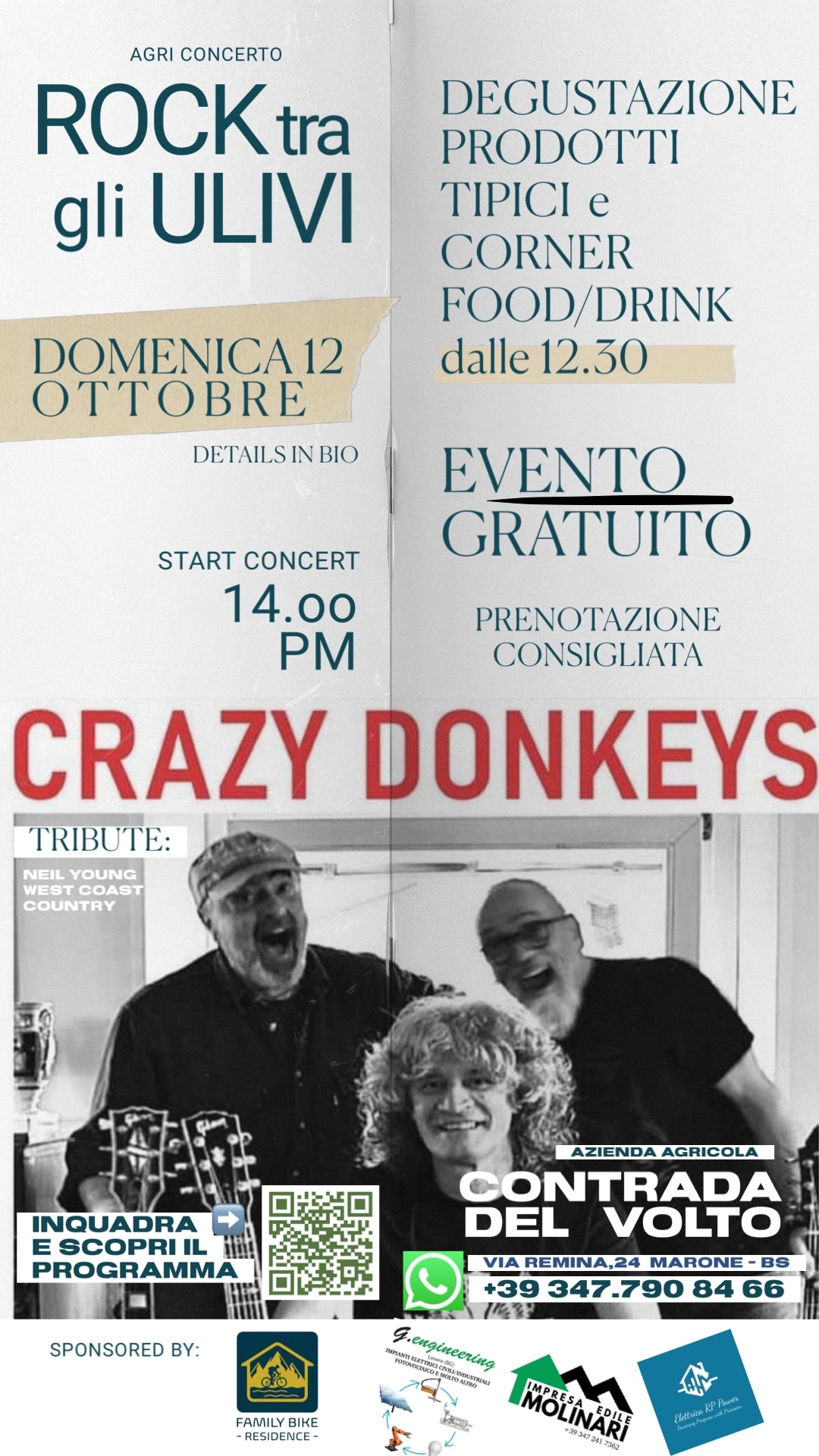 Locandina AGRI concerto con degustazione e good vibes