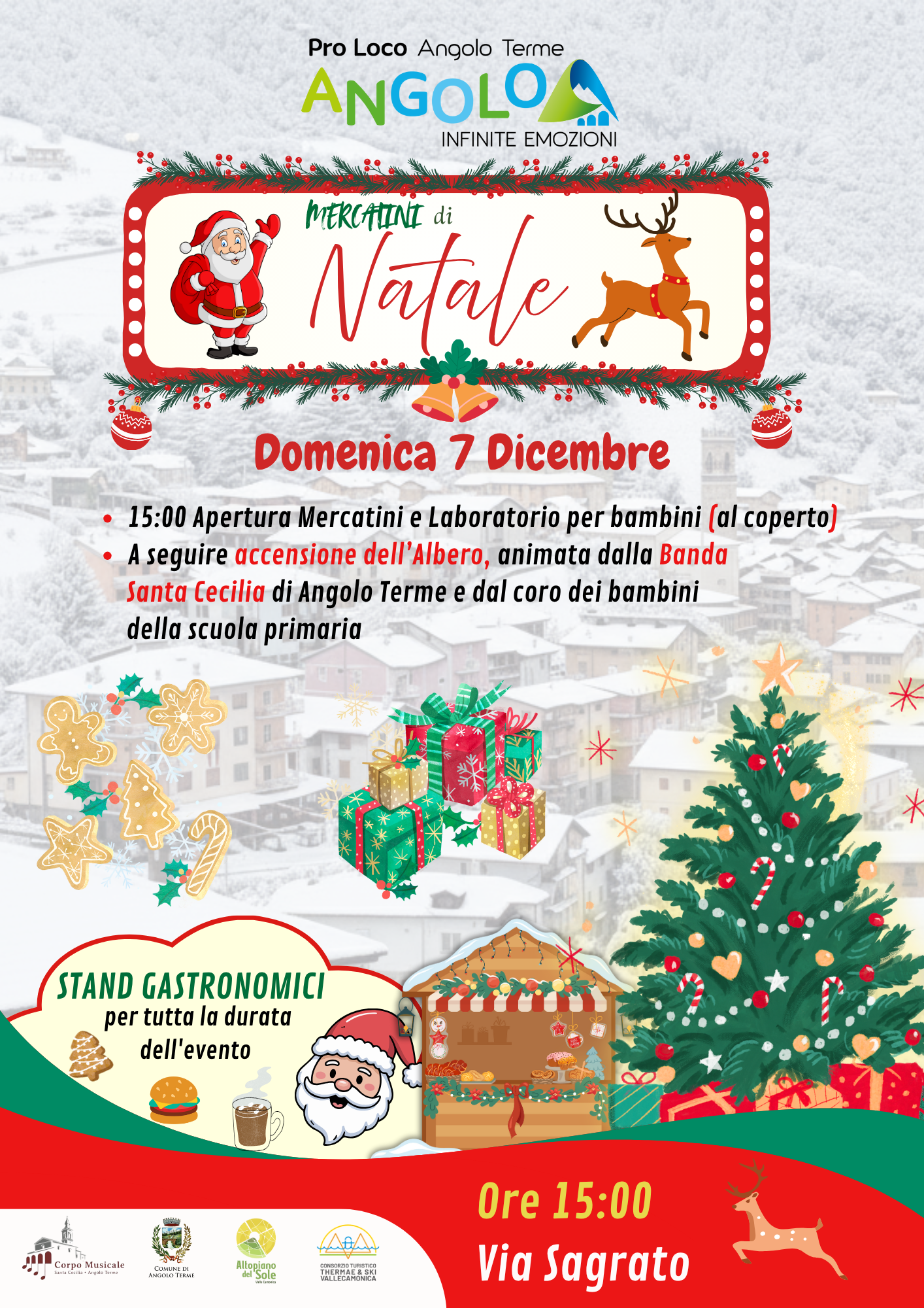Locandina Mercatini di natale di Angolo Terme