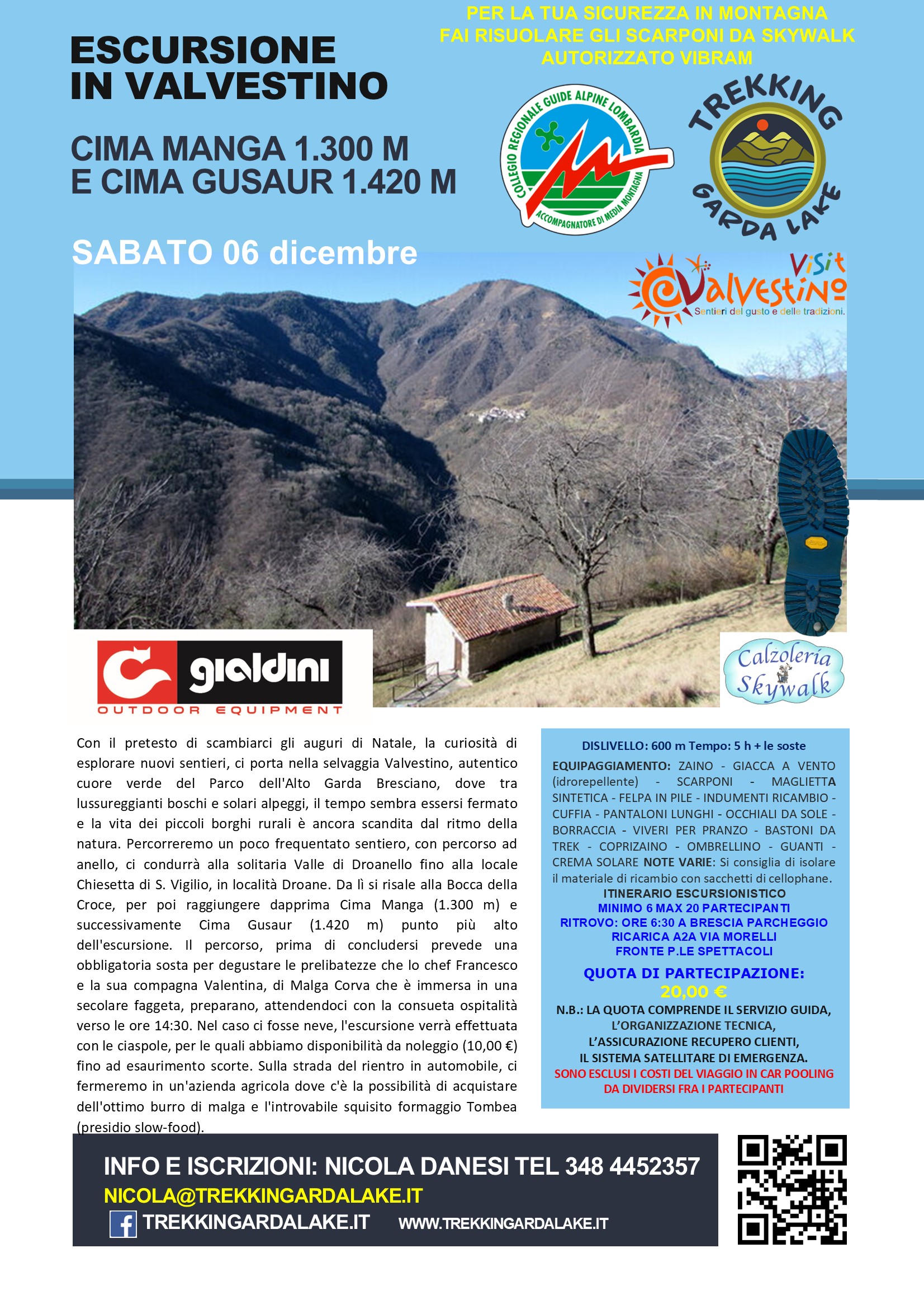 Locandina Ciaspolata in Valvestino