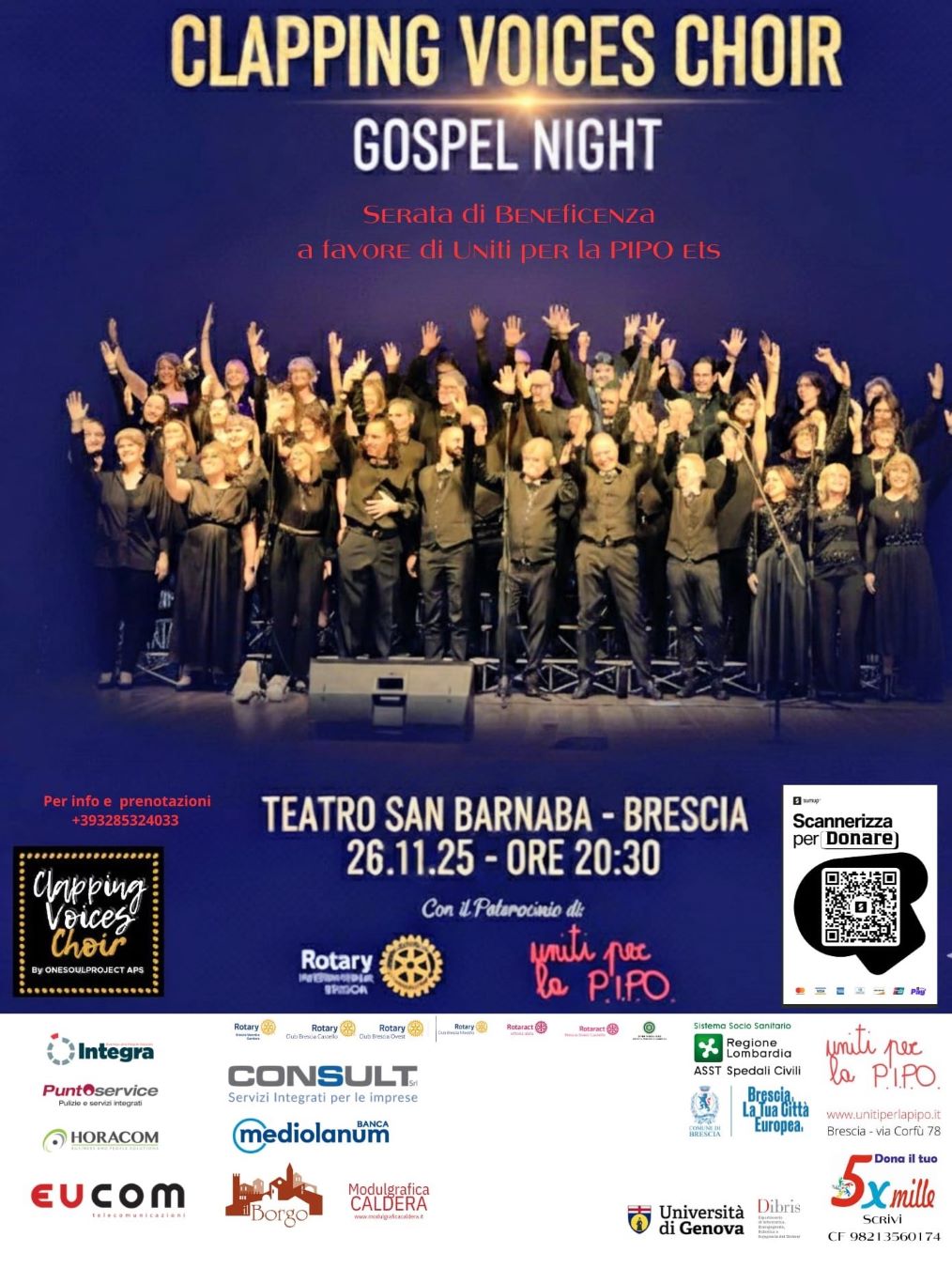 Locandina Clapping voices choir gospel night