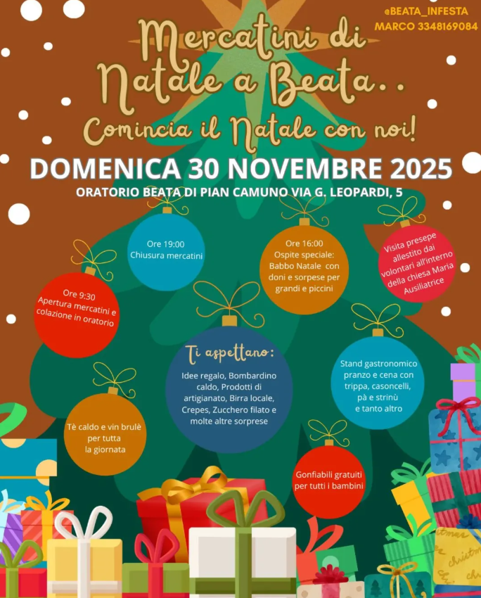 Locandina Mercatini di Natale a Beata