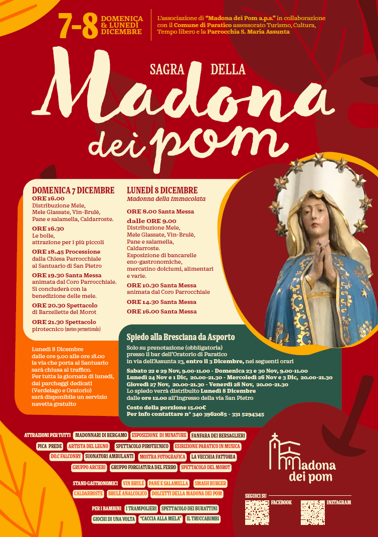 Locandina Madona dei pom a Paratico