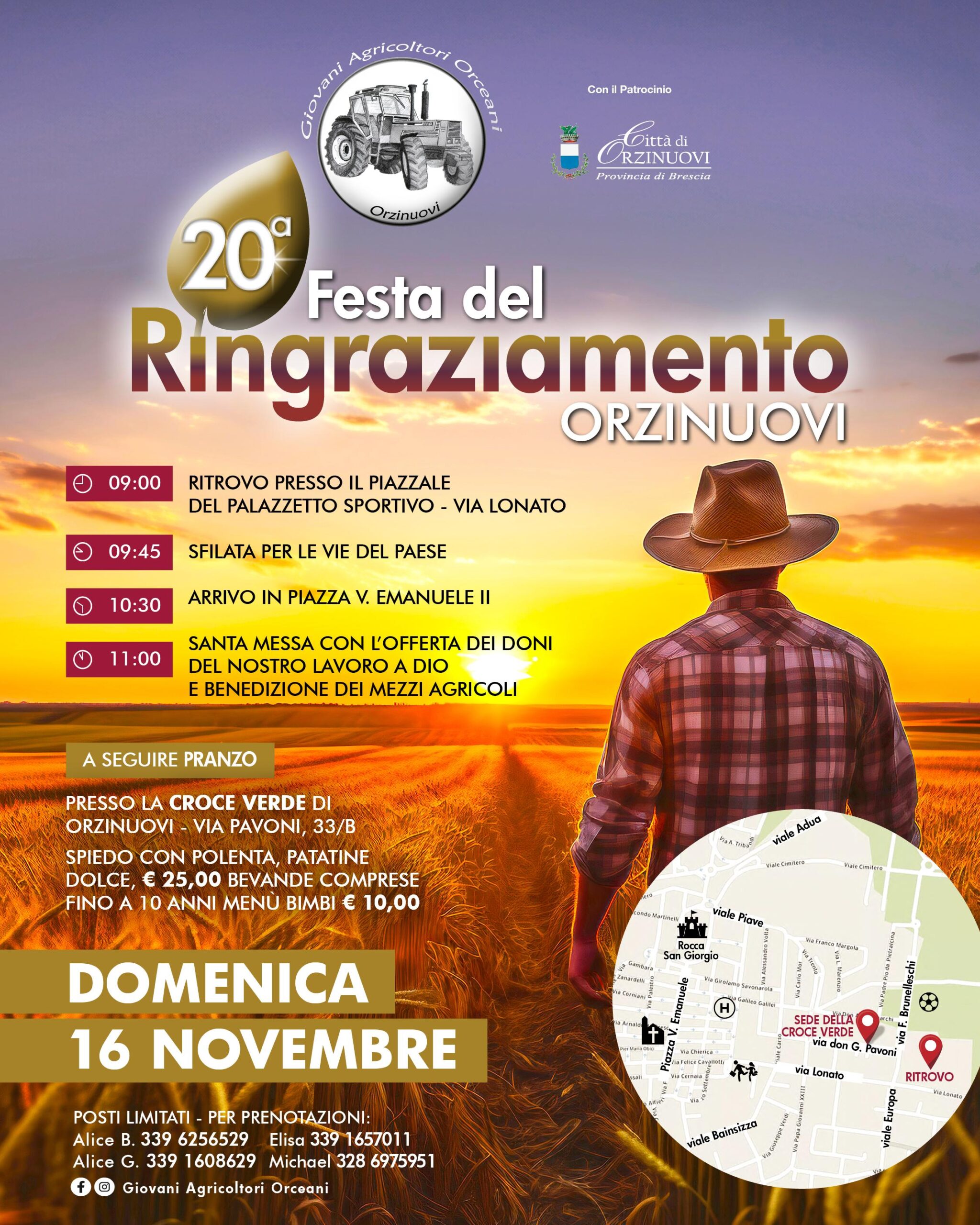 Locandina Festa del ringraziamento a Orzinuovi