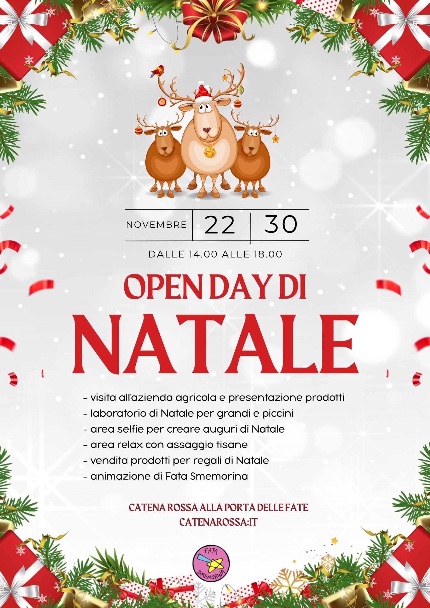 Locandina Open day di Natale