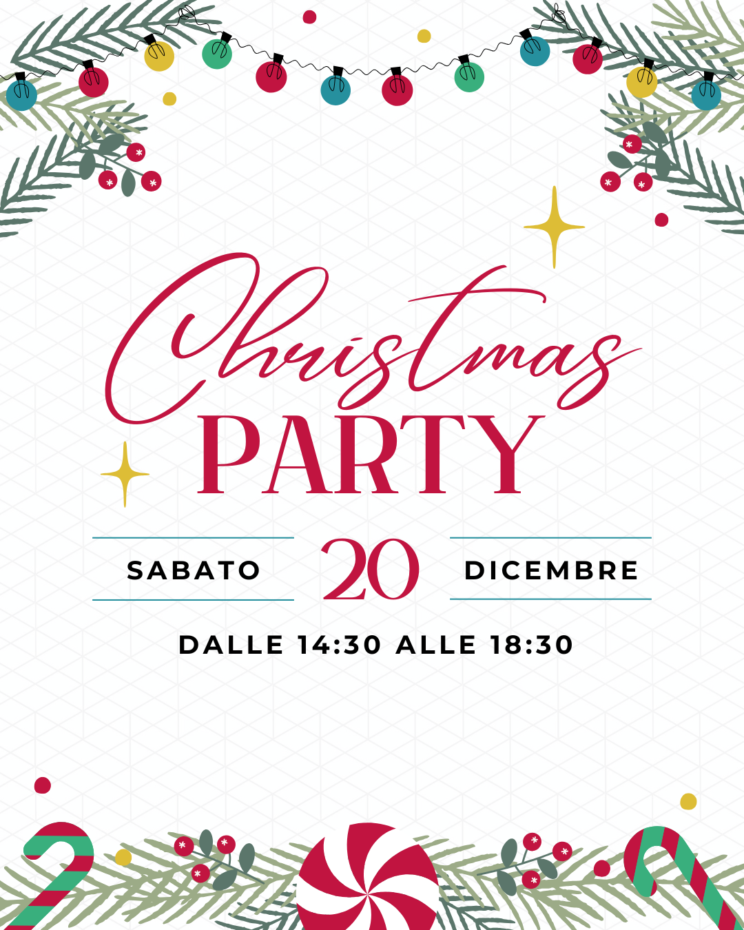 Locandina Festa di Natale tecnologica