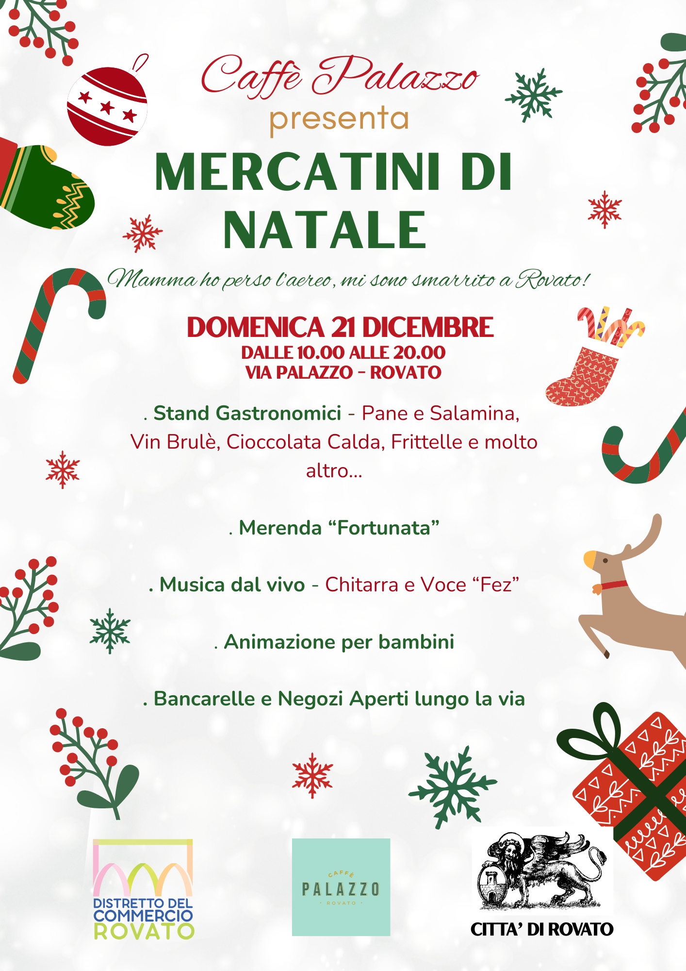 Locandina Mercatini di natale caffè palazzo