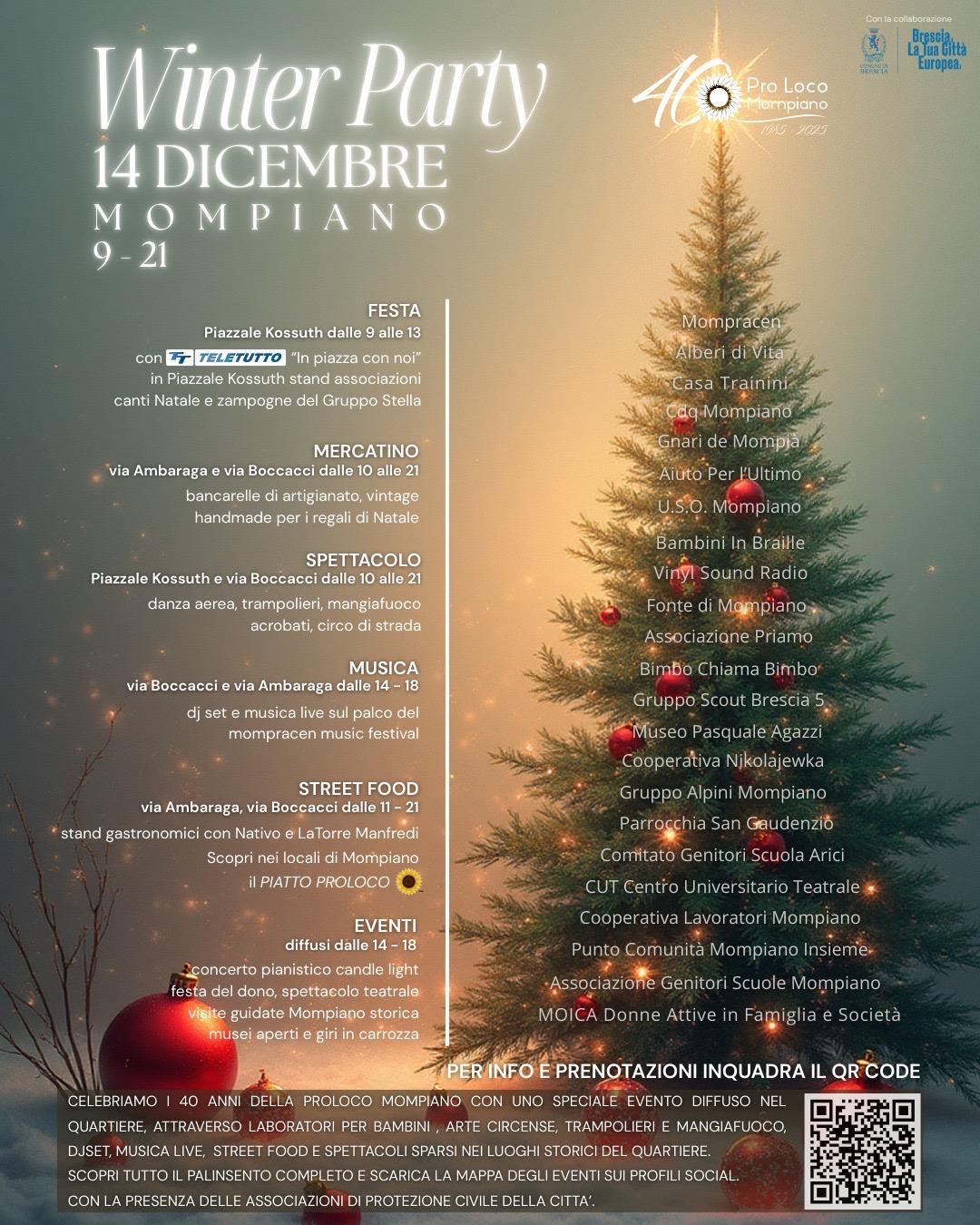 Locandina Winter party a Mompiano