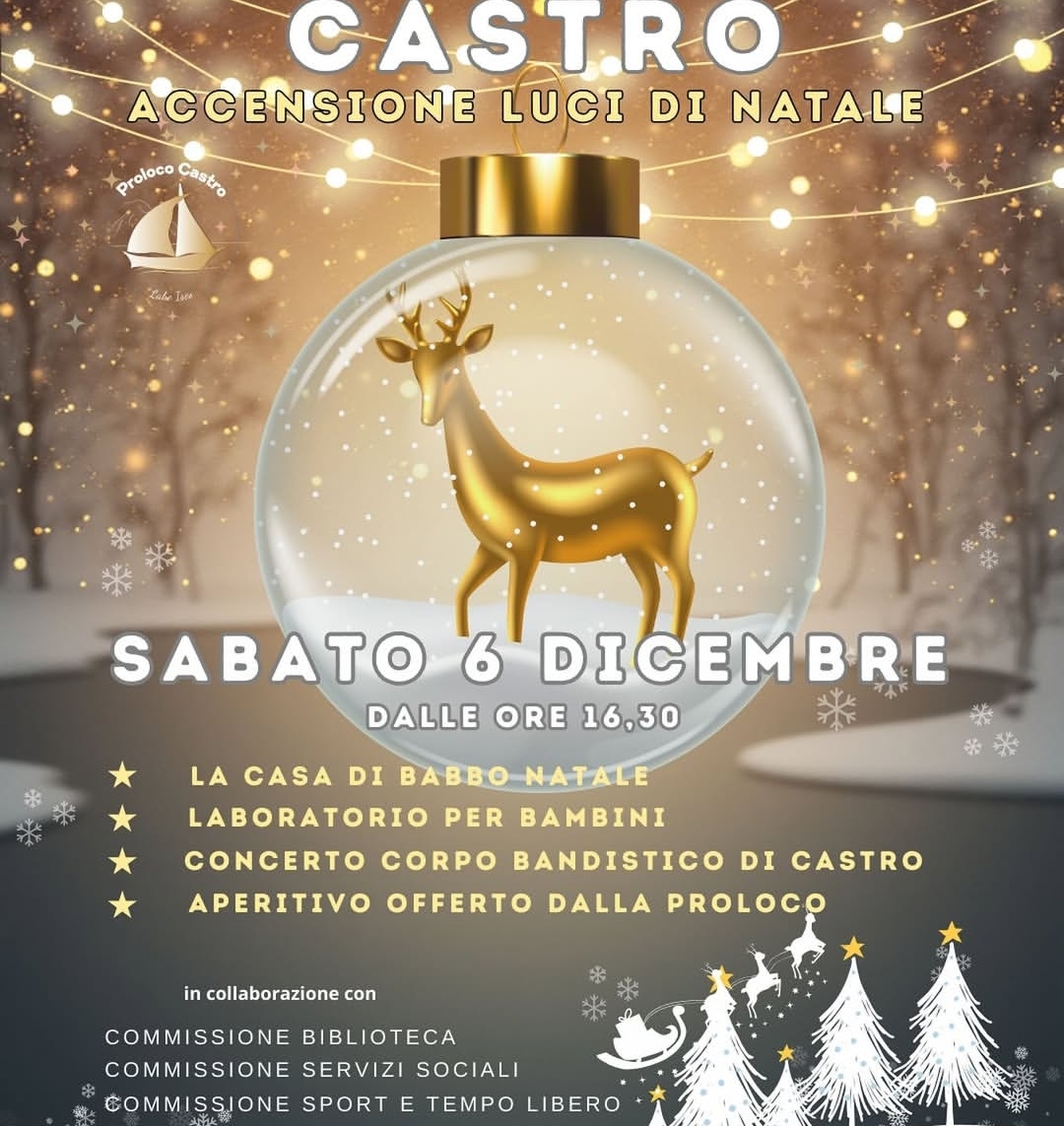 Locandina Accesione Luci Natale a Castro