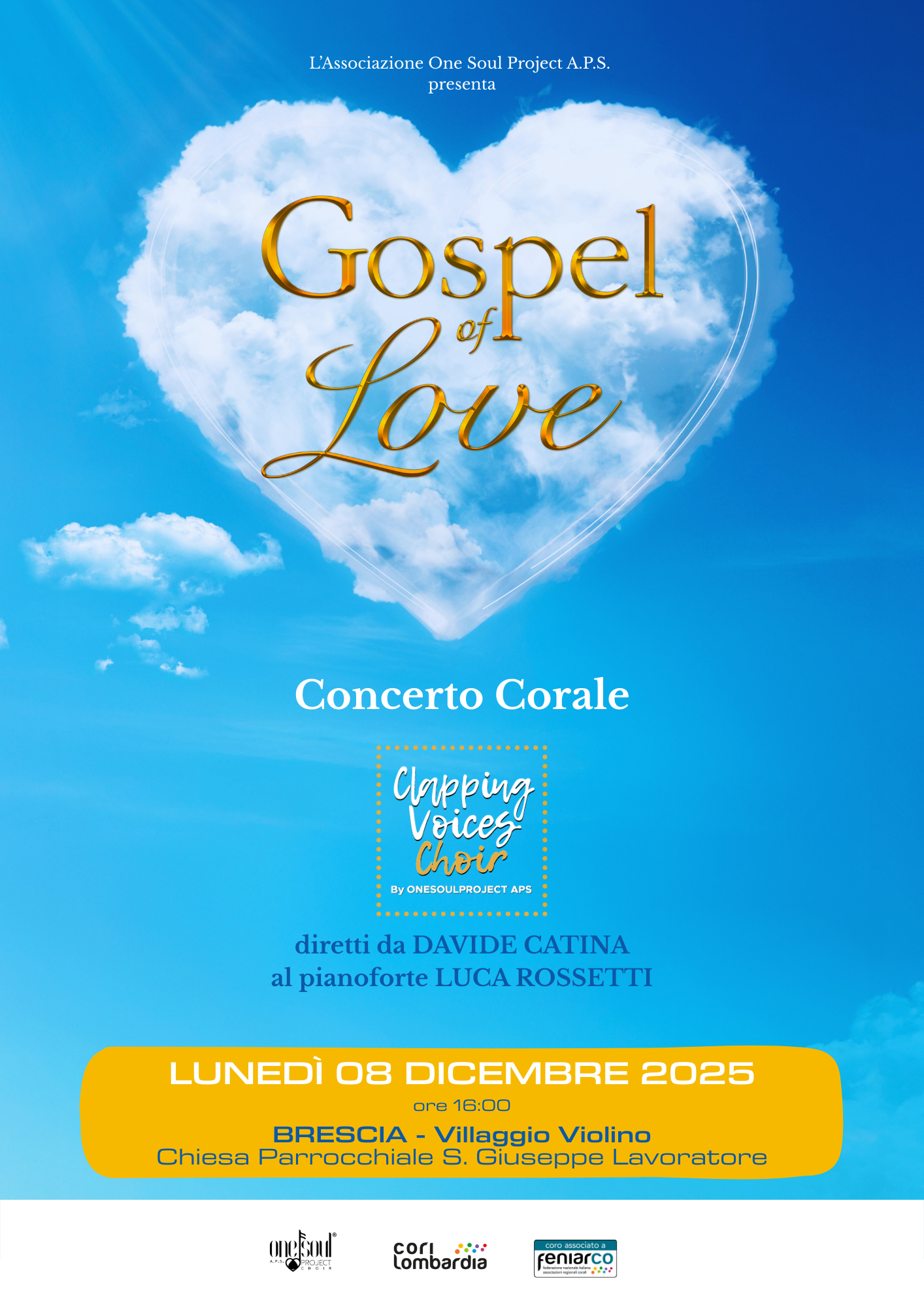 Locandina Concerto gospel - villaggio violino brescia