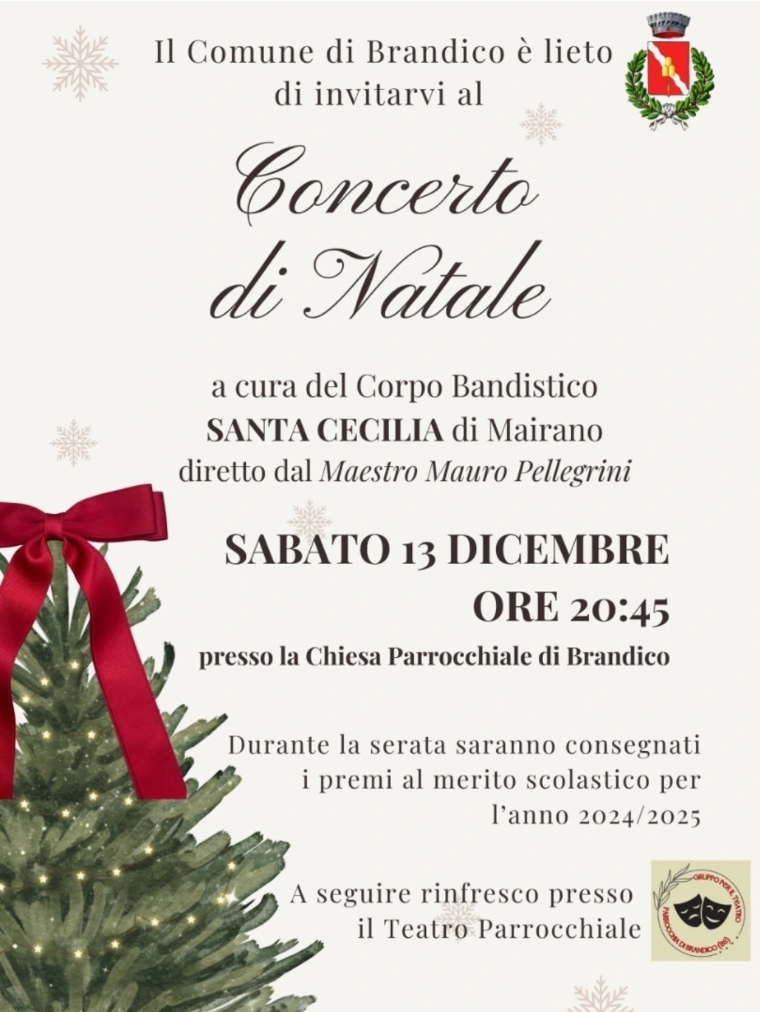 Locandina Concerto di Natale a Brandico