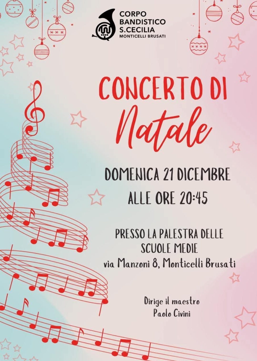 Locandina Concerto di Natale a Monticelli Brusati