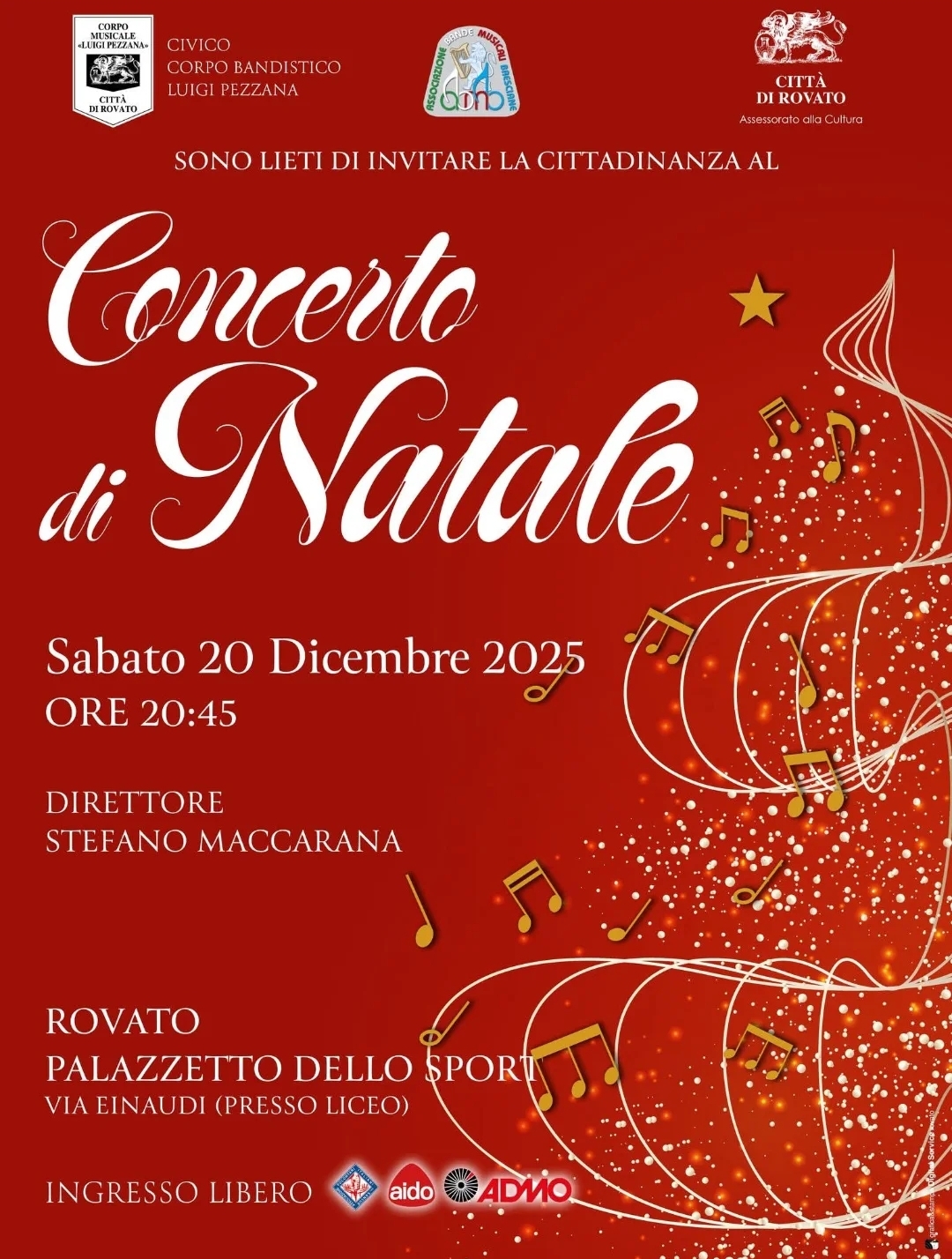 Locandina Concerto di Natale a Rovato
