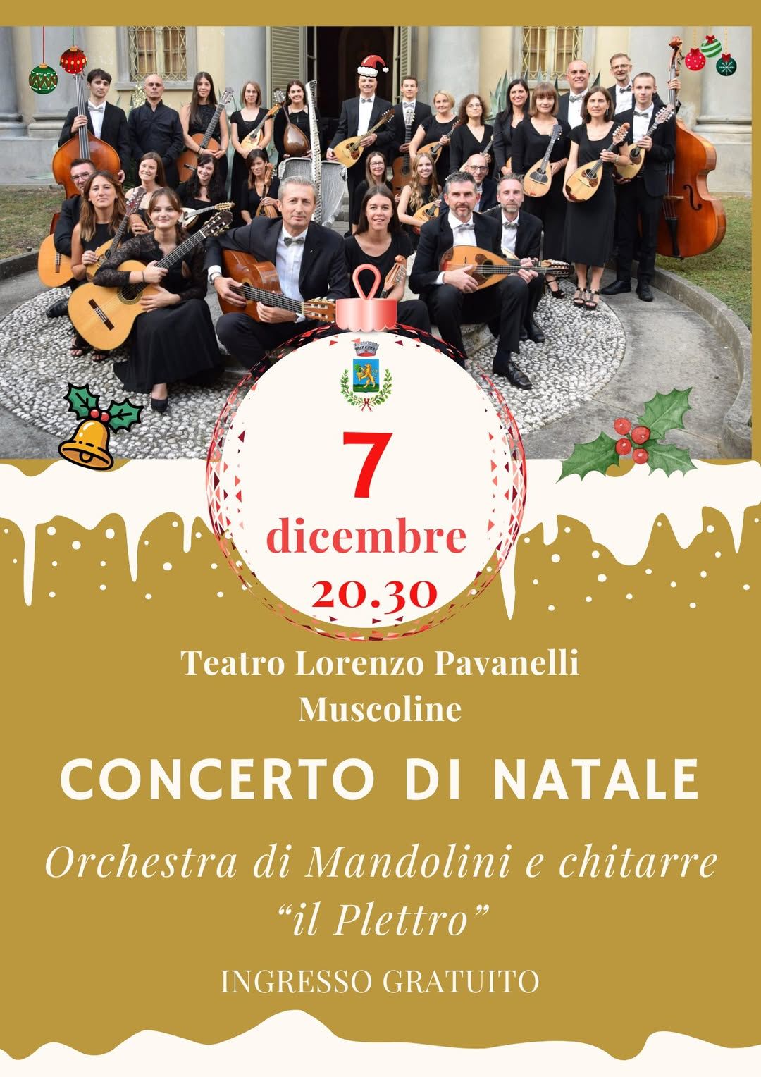 Locandina Concerto di natale a Muscoline