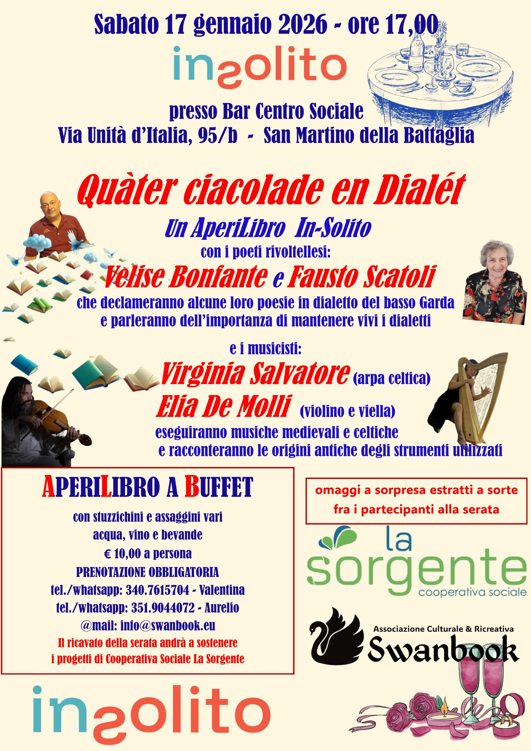 Locandina Quater ciacolade in dialet
